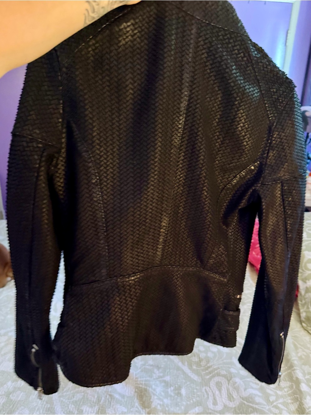Diesel Black Leather Jacket - Picture 2 of 13